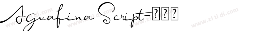 Aguafina Script字体转换
